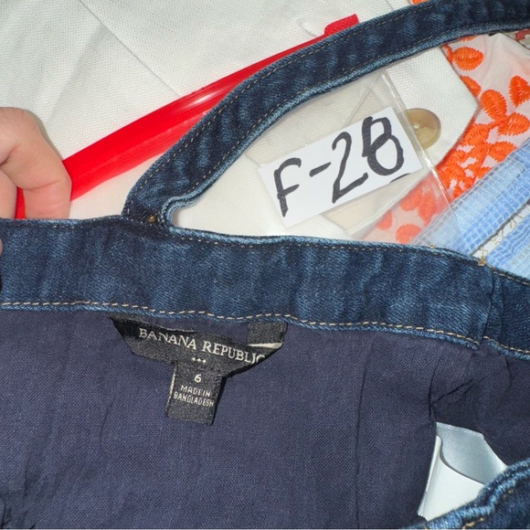 Banana Republic Sleeveless Stretch Denim Corset Top In Blue Dark Wash Size 6 - Picture 9 of 14